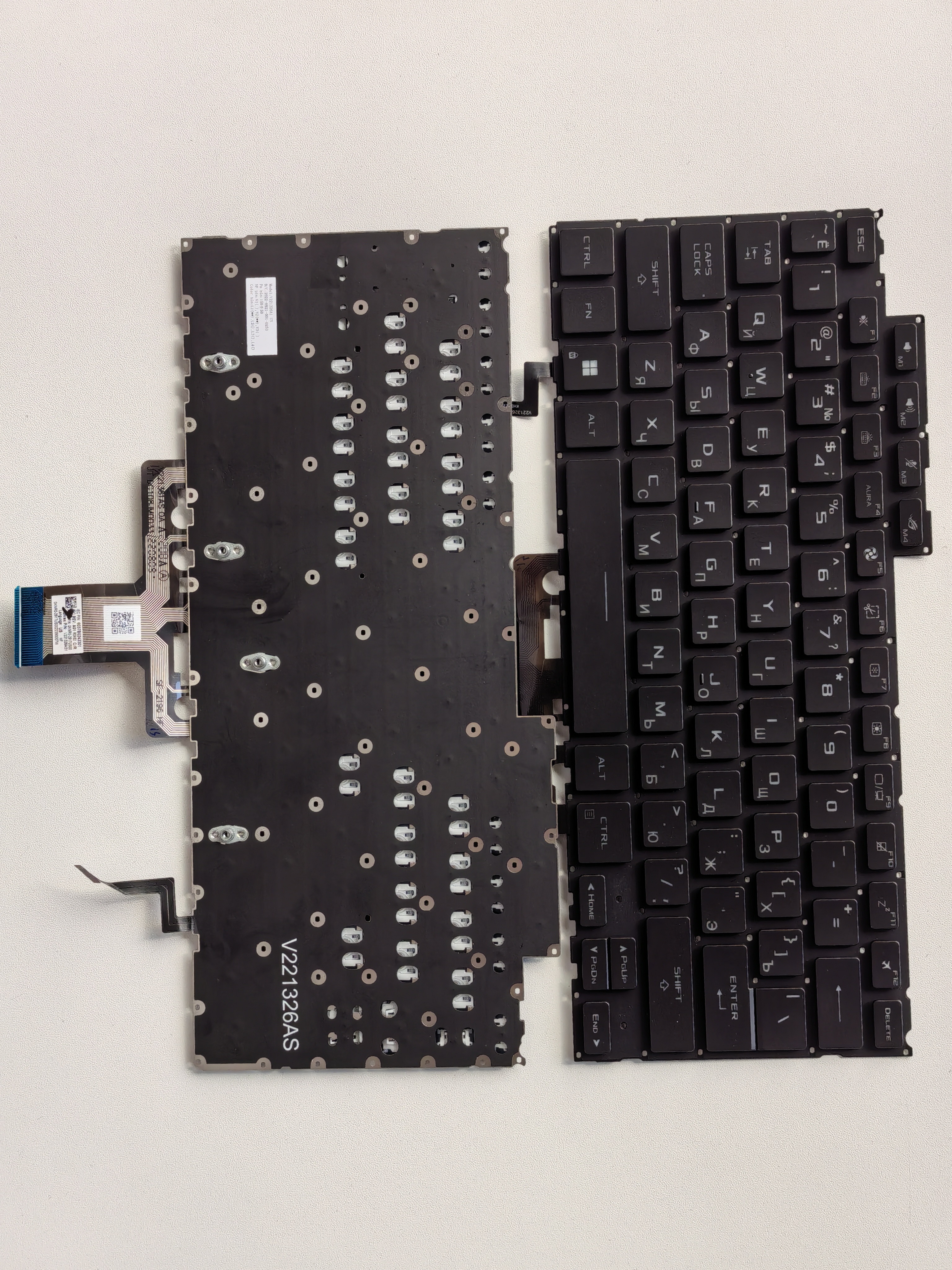 Picture of New Replacement Laptop Keyboard For ASUS GV302 2023 /V221326AS front cable BLACK Backlit RU Layout